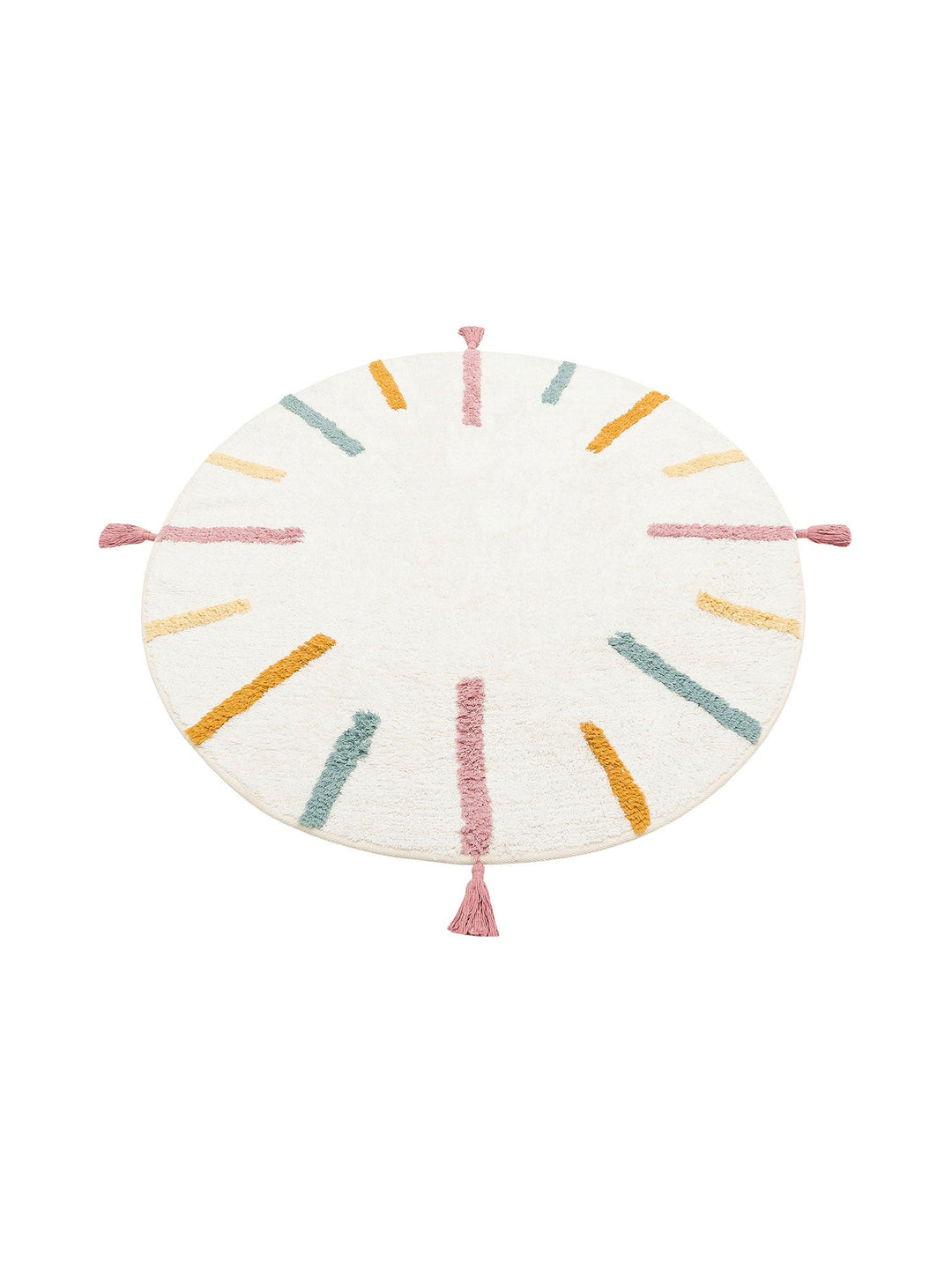 Cotton Baby %100 Naturel Pamuk Yıkanabilir Kaymaz Tabanlı Bebek Halısı 03 MULTY XW Q - Carpetdocia