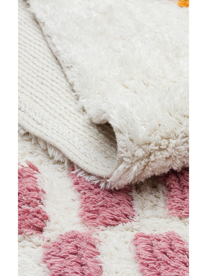 Cotton Baby %100 Naturel Pamuk Yıkanabilir Kaymaz Tabanlı Bebek Halısı 04 MULTY XW - Carpetdocia