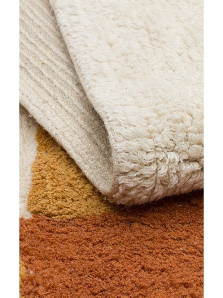 Cotton Baby %100 Naturel Pamuk Yıkanabilir Kaymaz Tabanlı Bebek Halısı 08 MULTY XXW - Carpetdocia