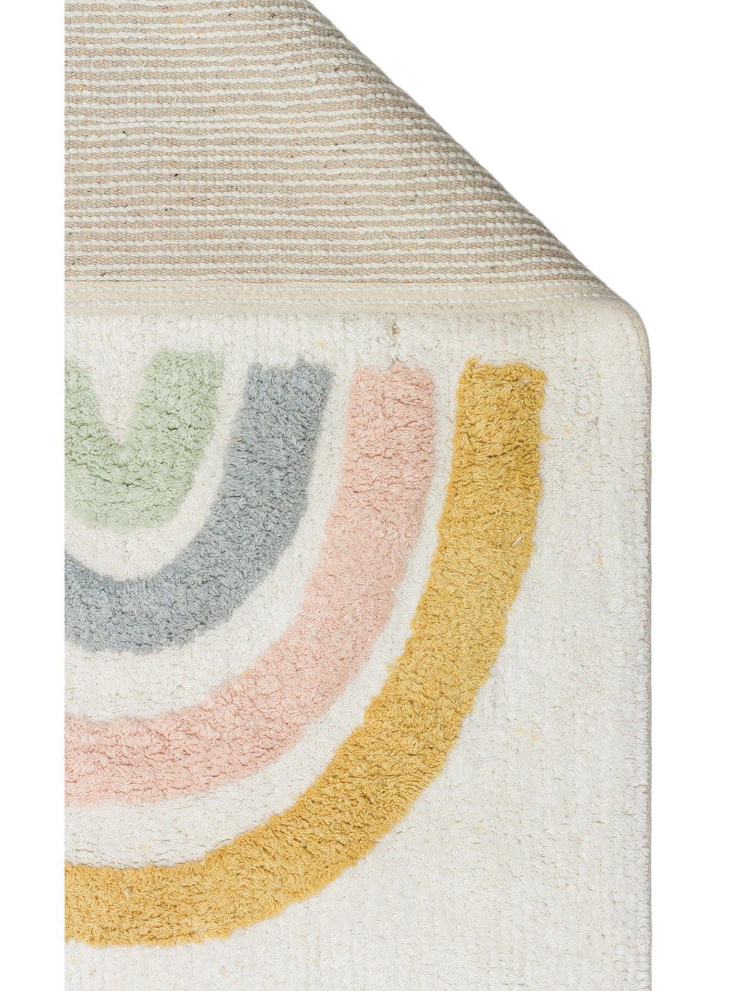Cotton Baby %100 Naturel Pamuk Yıkanabilir Kaymaz Tabanlı Bebek Halısı 10 MULTY XXW - Carpetdocia
