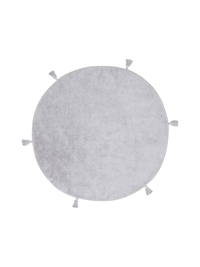Cotton Baby 100% Natural Cotton Washable Non-Slip Based Baby Rug PLAIN GREY Q