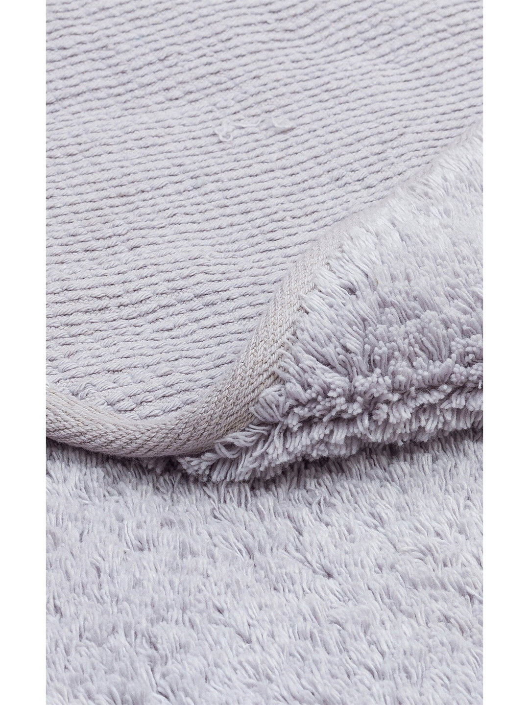 Cotton Baby %100 Naturel Pamuk Yıkanabilir Kaymaz Tabanlı Bebek Halısı PLAIN GREY Q - Carpetdocia