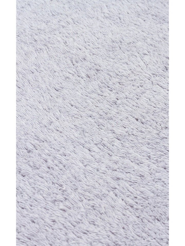 Cotton Baby %100 Naturel Pamuk Yıkanabilir Kaymaz Tabanlı Bebek Halısı PLAIN GREY Q - Carpetdocia