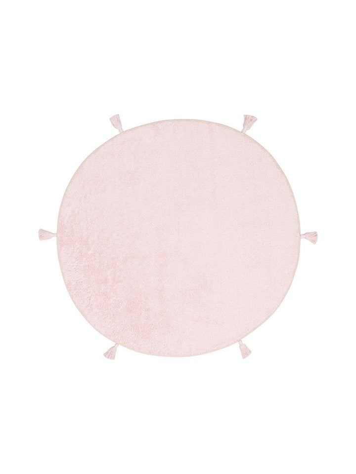 Cotton Baby %100 Naturel Pamuk Yıkanabilir Kaymaz Tabanlı Bebek Halısı PLAIN POWDER Q - Carpetdocia