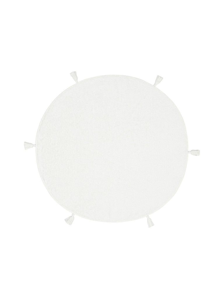 Cotton Baby 100% Natural Cotton Washable Non-Slip Based Baby Rug PLAIN WHITE Q