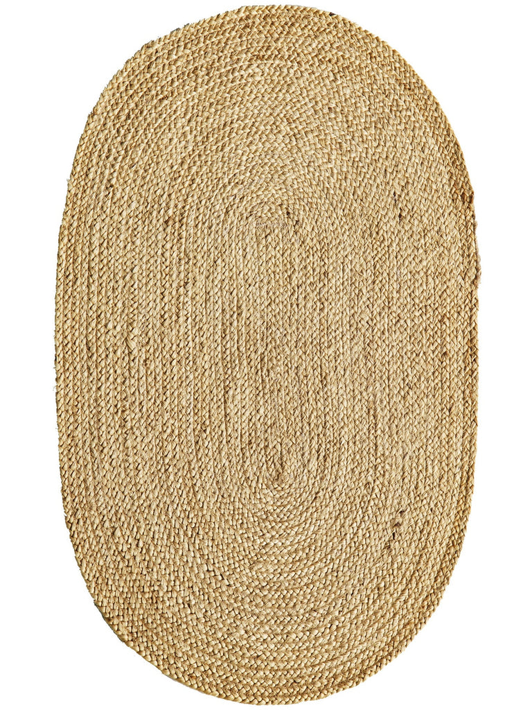 Crown Jute 100% Natural Hand Woven Living Room Corridor Entrance Kitchen Balcony Wicker Carpet 01E NAT