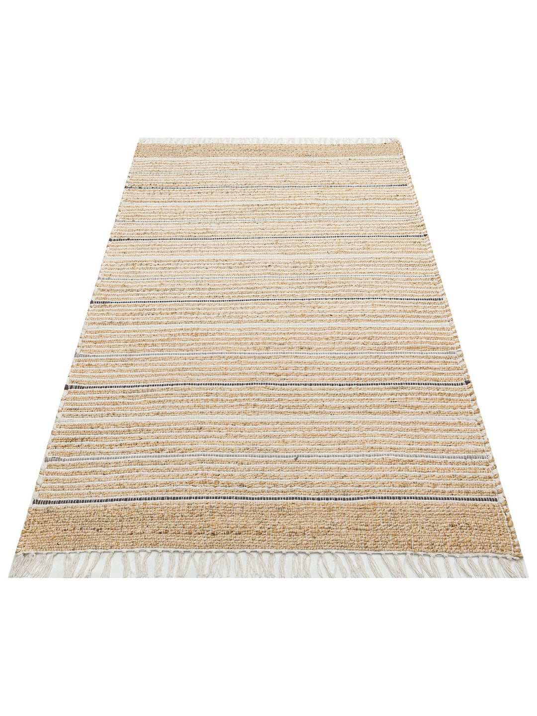 Crown Jüt %100 Naturel El Dokuma Oturma Odası Koridor Antre Mutfak Balkon Hasır Halı 05 NAT.GREY - Carpetdocia
