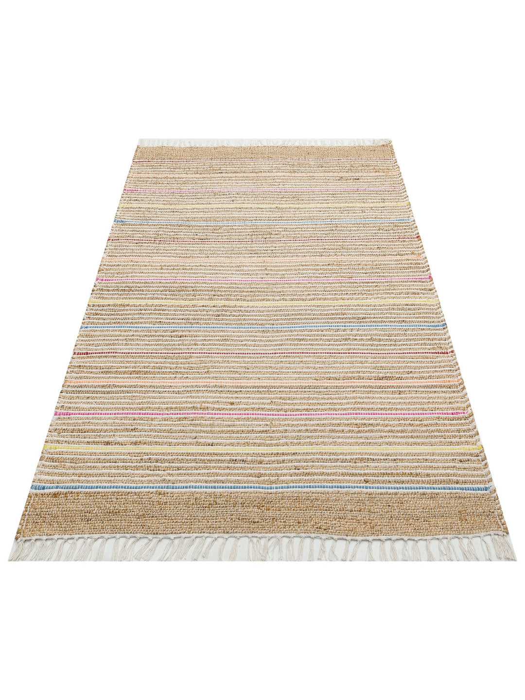 Crown Jüt %100 Naturel El Dokuma Oturma Odası Koridor Antre Mutfak Balkon Hasır Halı 05 NAT.MULTY - Carpetdocia