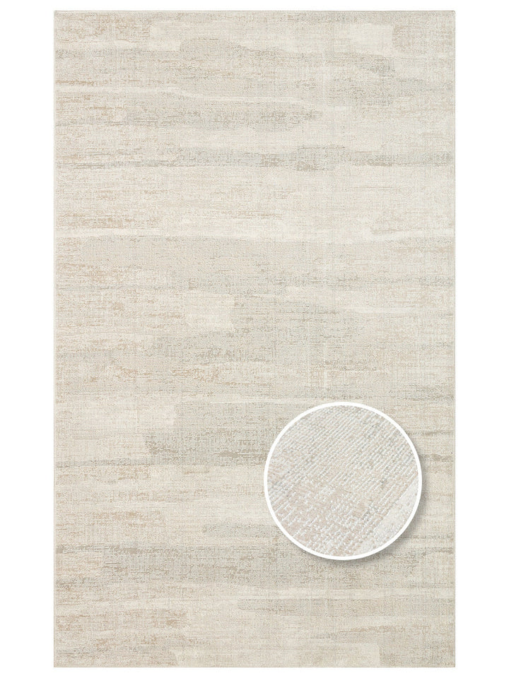 Dakar Sade Desenli Oturma Odası Salon Koridor Antre Mutfak Modern Halı 01 GREY BEIGE - Carpetdocia
