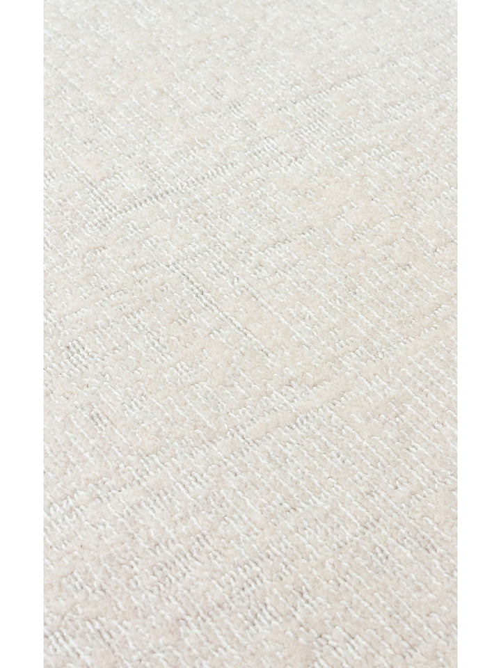 Dakar Sade Desenli Oturma Odası Salon Koridor Antre Mutfak Modern Halı PLAIN CREAM - Carpetdocia