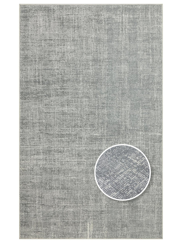 Dakar Sade Desenli Oturma Odası Salon Koridor Antre Mutfak Modern Halı PLAIN GREY - Carpetdocia