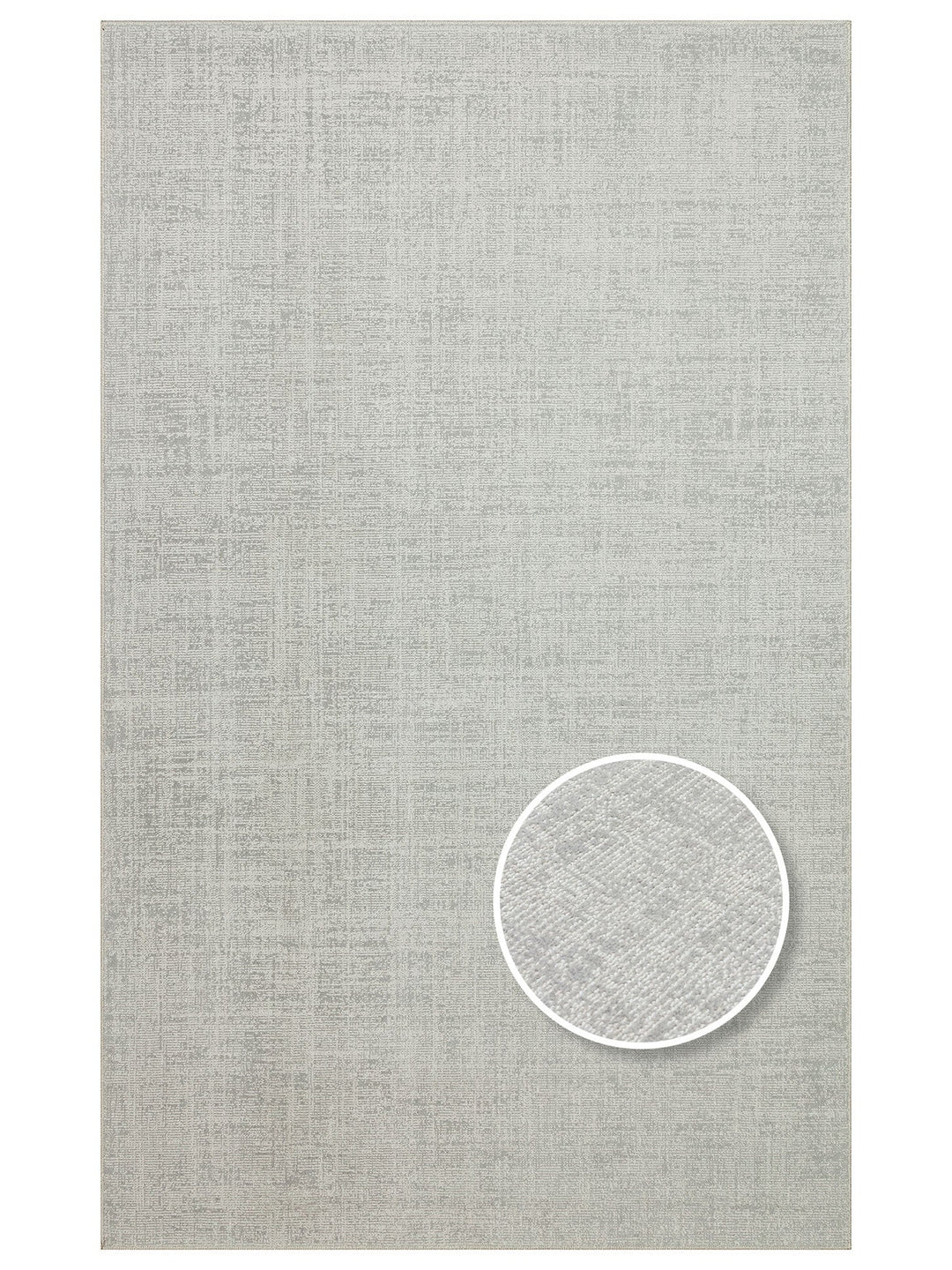 Dakar Sade Desenli Oturma Odası Salon Koridor Antre Mutfak Modern Halı PLAIN SILVER - Carpetdocia