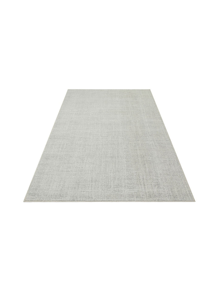 Dakar Sade Desenli Oturma Odası Salon Koridor Antre Mutfak Modern Halı PLAIN SILVER - Carpetdocia