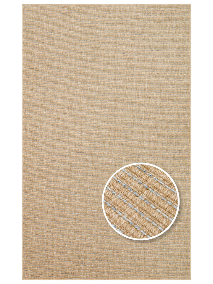 Dream İç ve Dış Mekan Kullanımına Uygun Kolay Temizlenebilir Sisal Görünümlü Halı 01 NATURAL BLUE - Carpetdocia