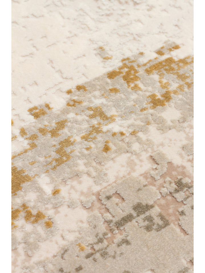 Elegant Özel Işıltılı Yüksek Kaliteli Sık Dokuma Salon Oturma Odası Koridor Modern Halı 34CREAMGOLDX - Carpetdocia