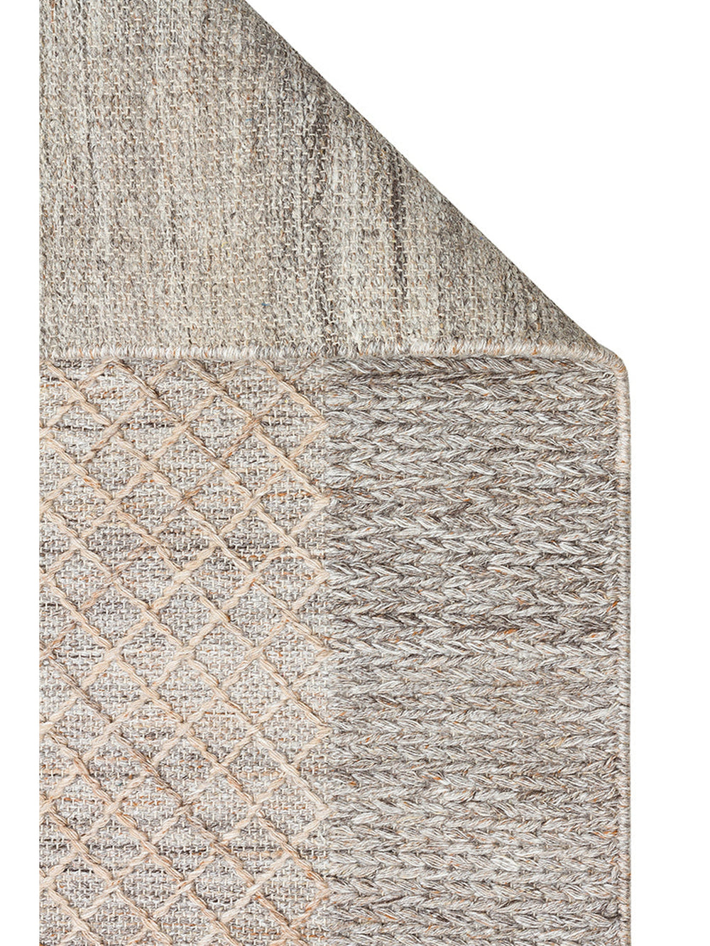 Herringbone Serisi El Dokuma Modern Etnik Salon Oturma Odası Yatak Odası Halı BEIGE - Carpetdocia