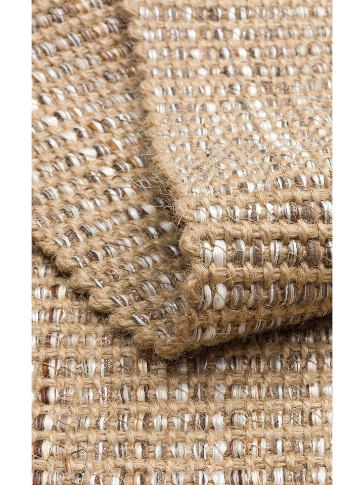 Kenitra Jüt Karışımlı Çift Taraflı Oturma Odası Koridor Antre Mutfak Balkon Modern Kilim 01 BEIGE - Carpetdocia