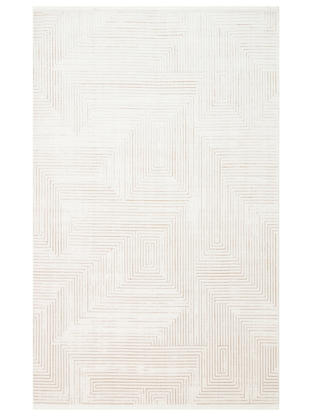 Kylie Serisi Salon Oturma Odası Koridor Antre Parlak ve Sade Modern Halı 02 CREAM NATURAL - Carpetdocia