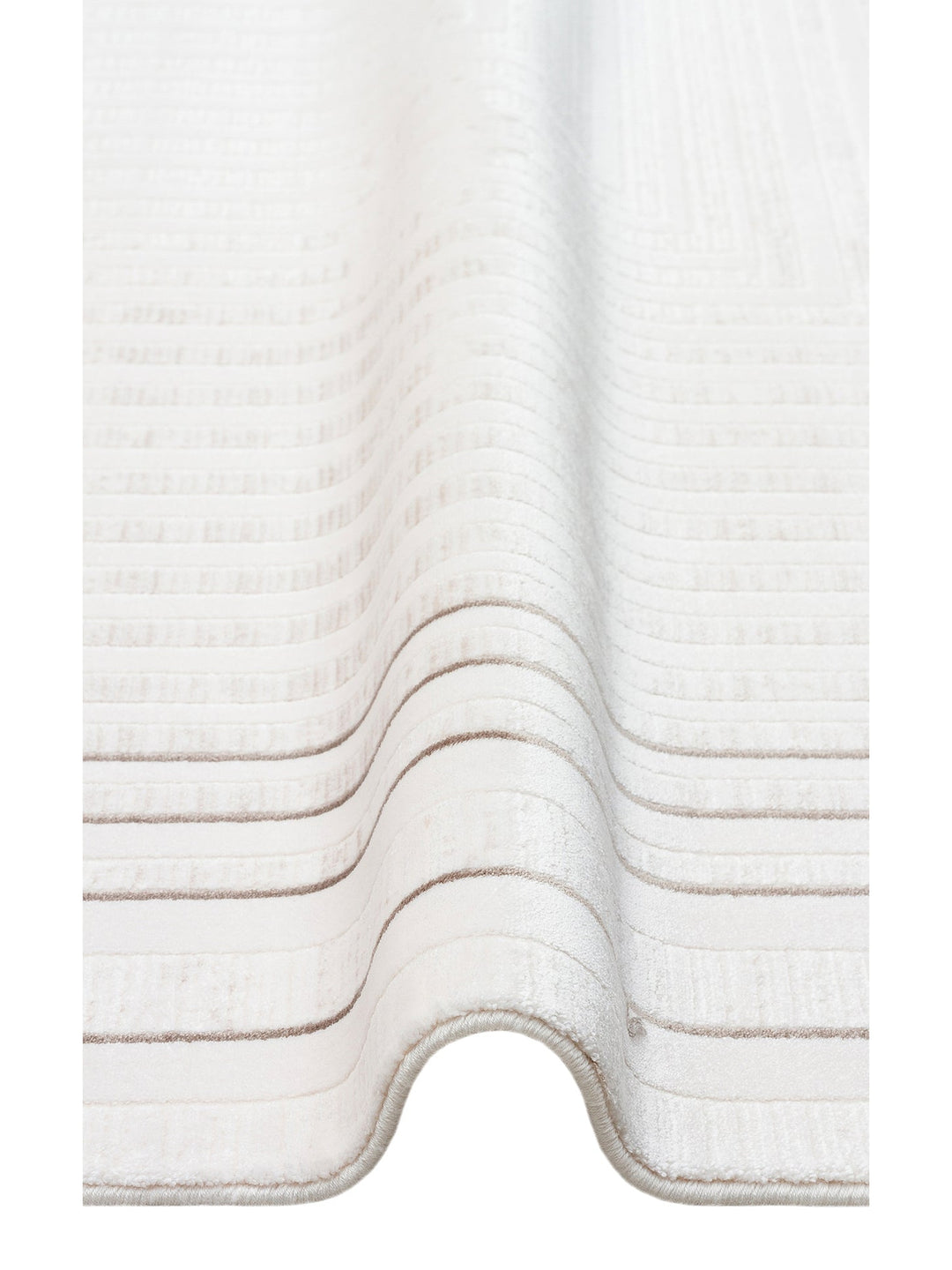Kylie Serisi Salon Oturma Odası Koridor Antre Parlak ve Sade Modern Halı 04 CREAM VIZON - Carpetdocia