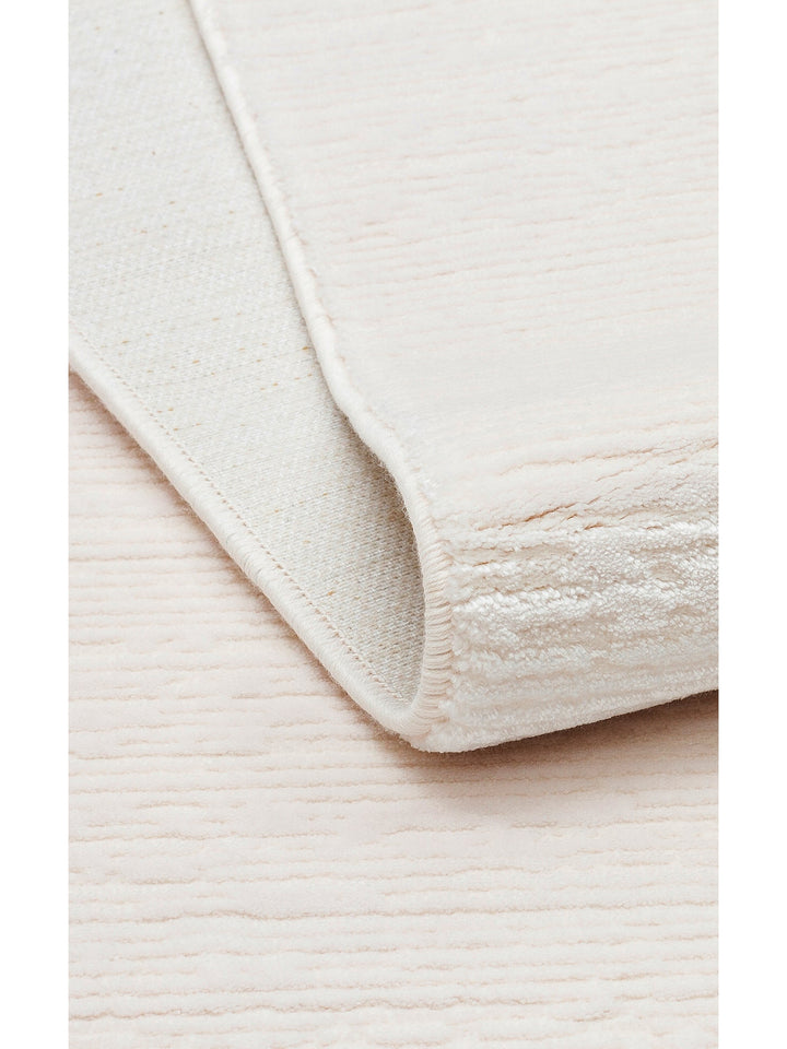 Kylie Serisi Salon Oturma Odası Koridor Antre Parlak ve Sade Modern Halı PLAIN CREAM - Carpetdocia
