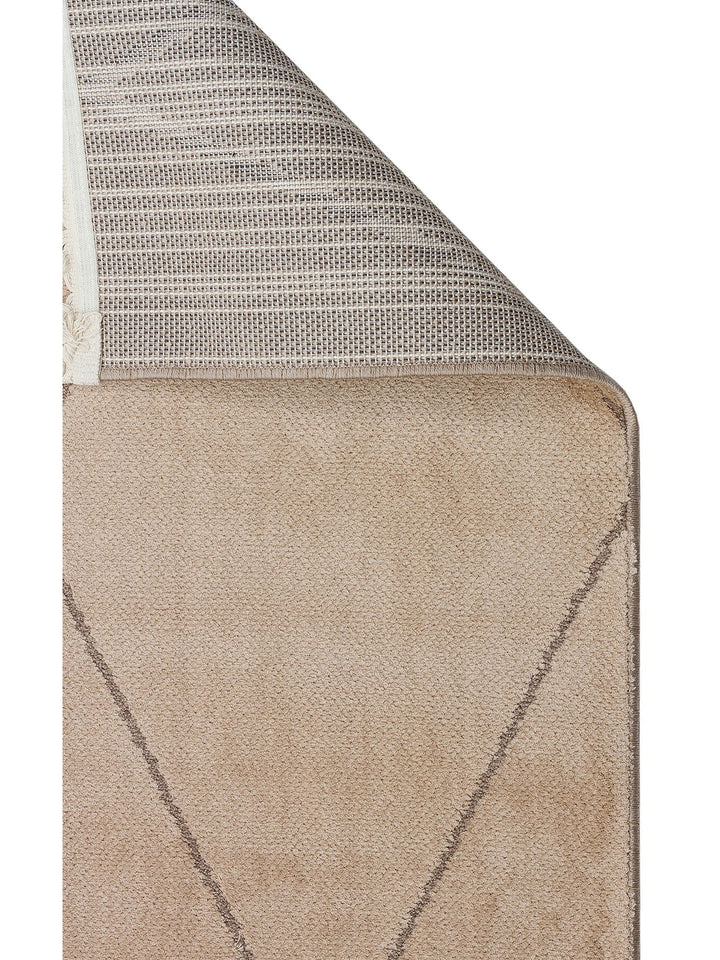 Lounge Serisi Etnik Desenlere Sahip Salon Oturma Odası Koridor Yumuşak Modern Halı 02 BEIGE - Carpetdocia