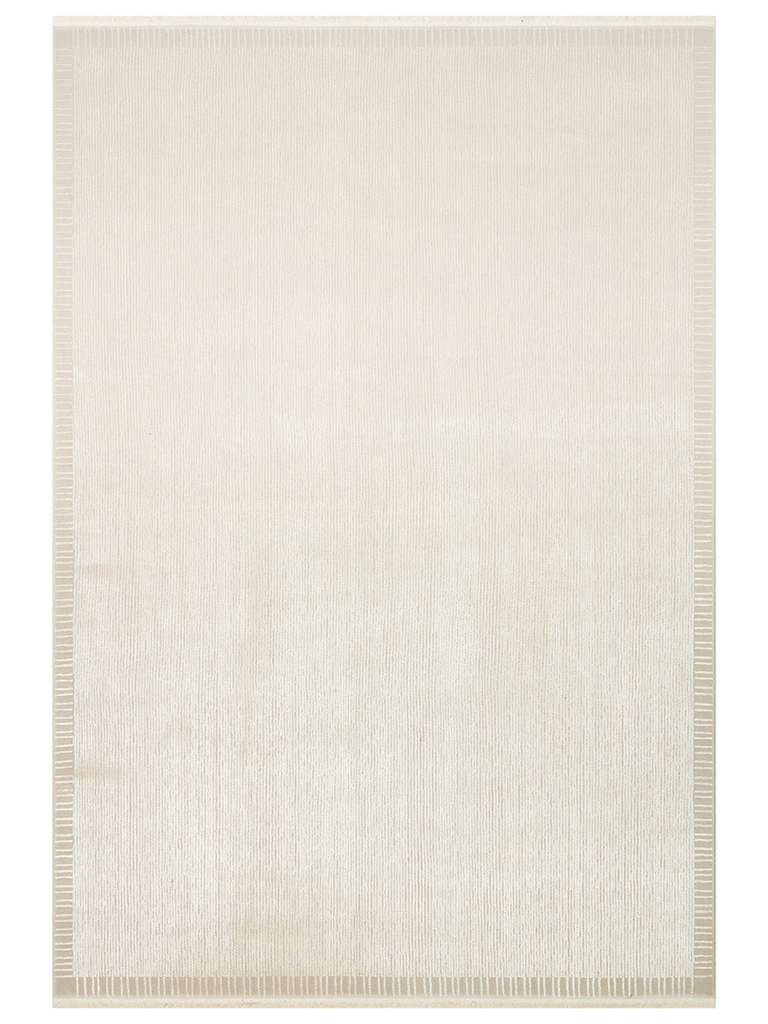 Lucia Serisi Modern Parlak Salon Oturma Odası Yatak Odası Antre Halı BORDER IVORY - Carpetdocia