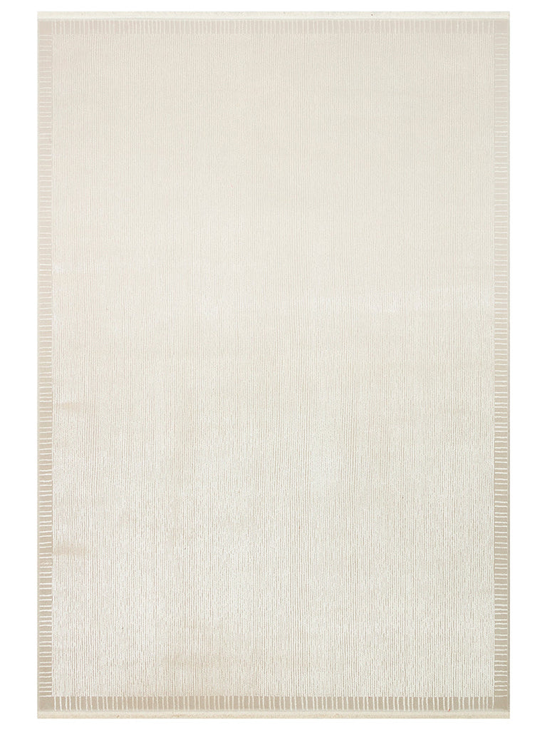 Lucia Series Modern Bright Living Room Living Room Bedroom Entrance Carpet BORDER IVORY