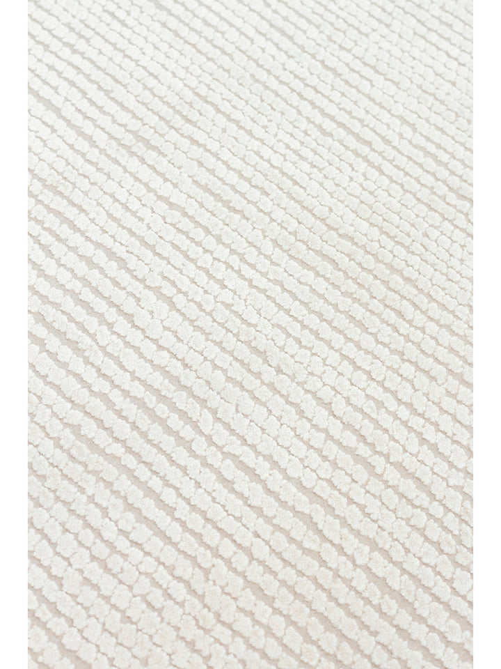 Lucia Serisi Modern Parlak Salon Oturma Odası Yatak Odası Antre Halı BORDER IVORY - Carpetdocia
