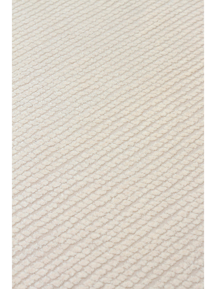 Lucia Serisi Modern Parlak Salon Oturma Odası Yatak Odası Antre Halı BORDER IVORY - Carpetdocia