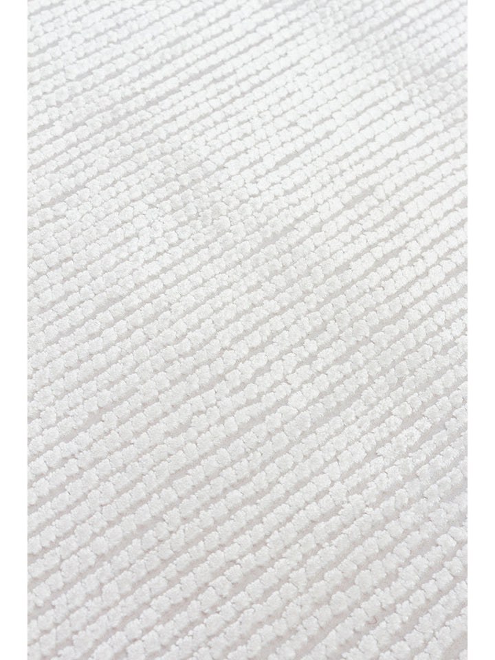 Lucia Serisi Modern Parlak Salon Oturma Odası Yatak Odası Antre Halı PLAIN IVORY - Carpetdocia