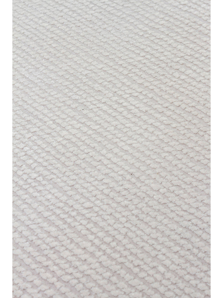Lucia Serisi Modern Parlak Salon Oturma Odası Yatak Odası Antre Halı PLAIN IVORY - Carpetdocia