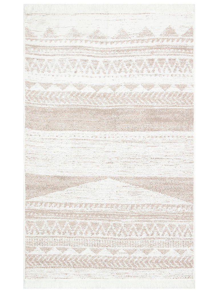 Maya 100% Natural Cotton Washable Double Sided Living Room Kitchen Corridor Modern Rug 06 NATURAL