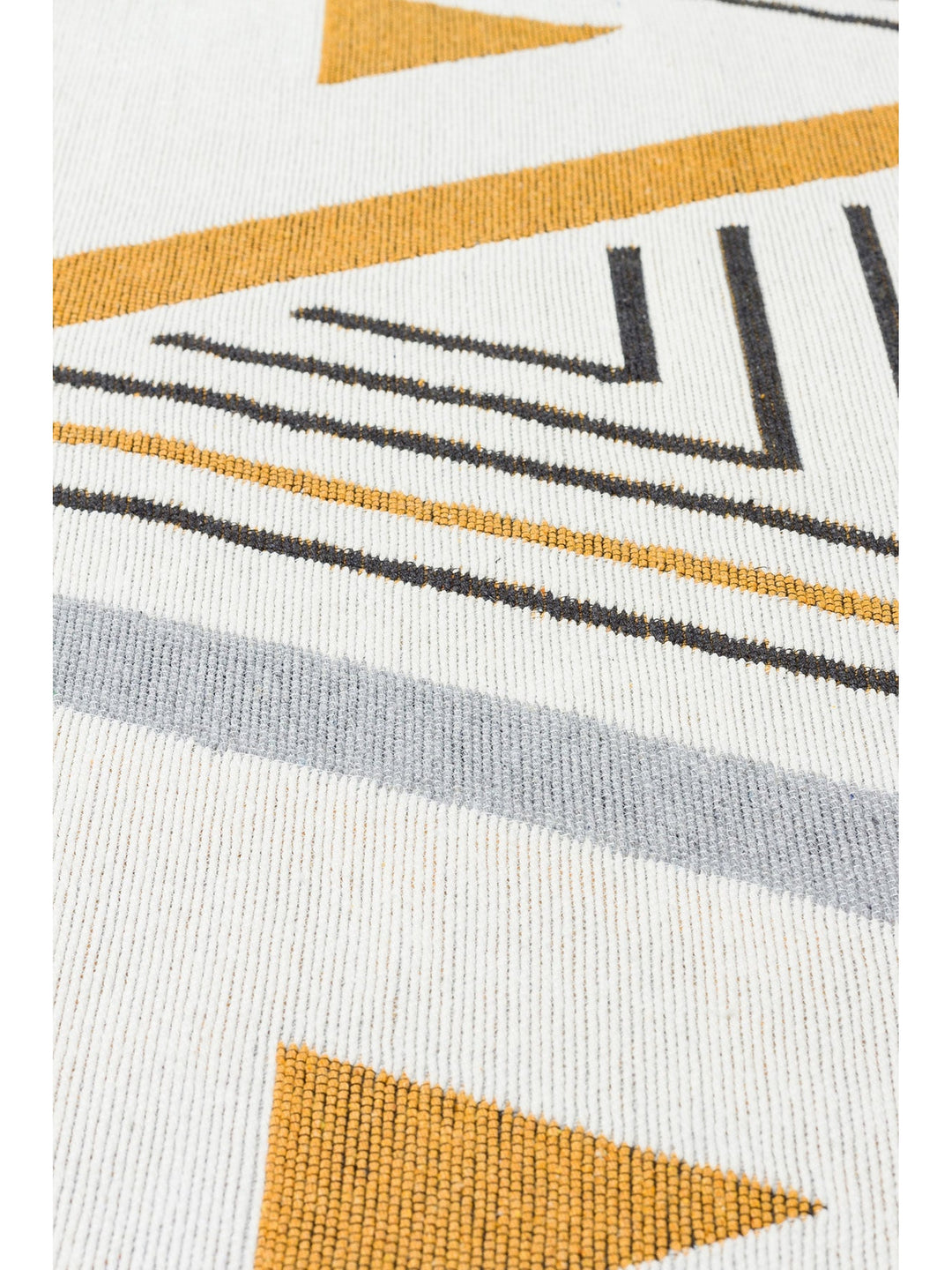 Maya %100 Naturel Pamuk Yıkanabilir Çift Taraflı Oturma Odası Mutfak Koridor Modern Kilim 18 YELGREY - Carpetdocia