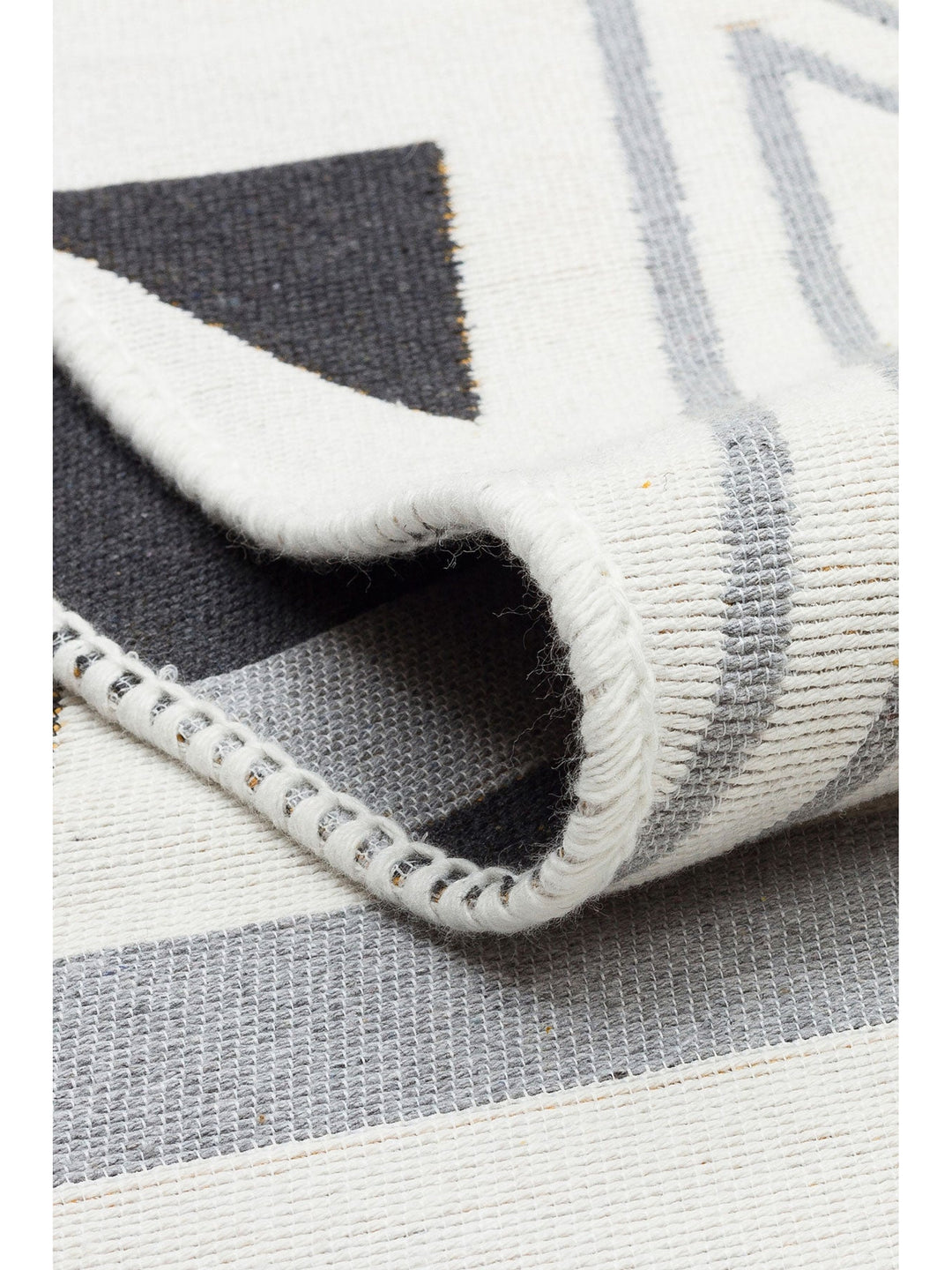 Maya %100 Naturel Pamuk Yıkanabilir Çift Taraflı Oturma Odası Mutfak Koridor Modern Kilim 18 YELGREY - Carpetdocia