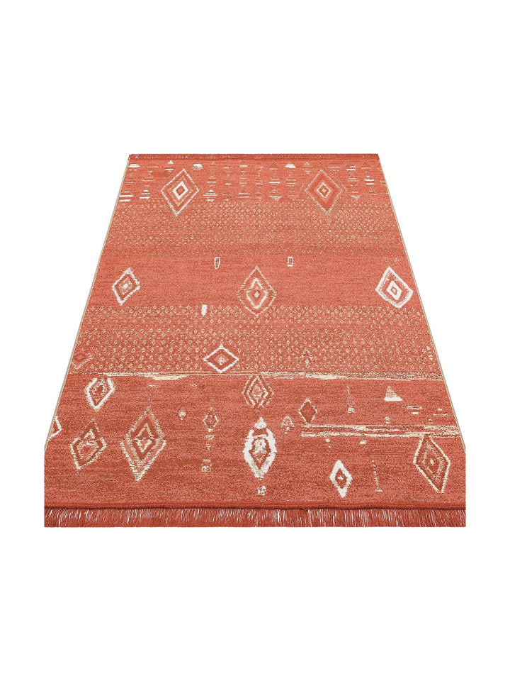 Maya %100 Naturel Pamuk Yıkanabilir Çift Taraflı Oturma Odası Mutfak Koridor Modern Kilim 37 TERRA - Carpetdocia