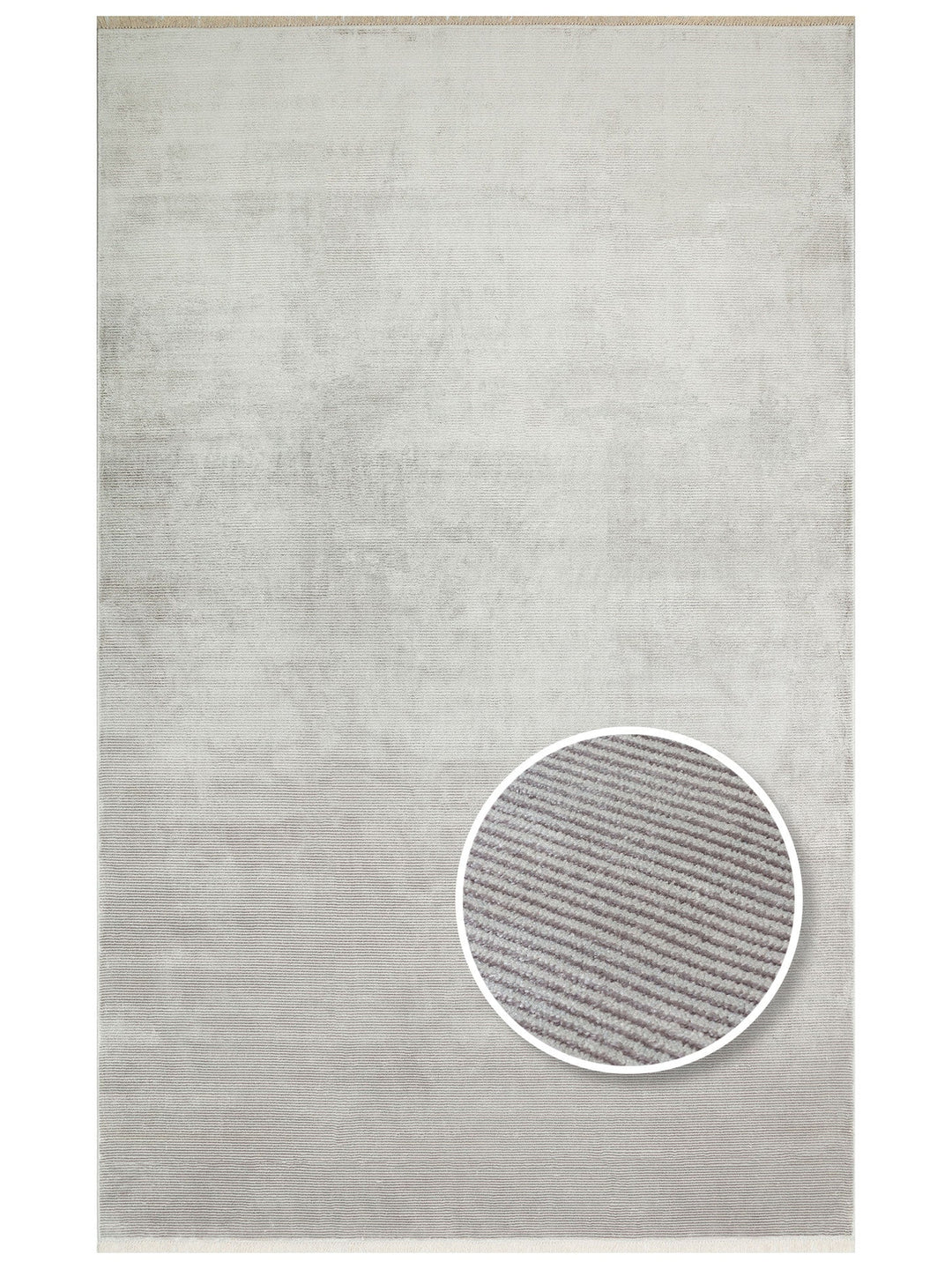 Montenegro Viskon Karışımlı Sade Desenli Sık Dokuma Oturma Odası Salon Koridor Modern Halı 01 GREY - Carpetdocia