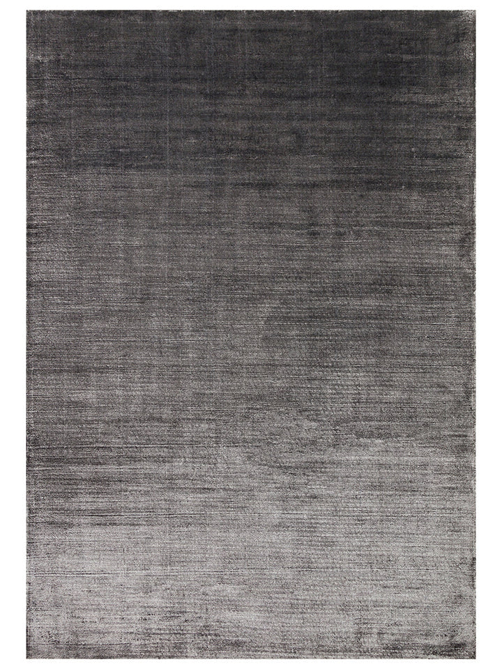 Mulberry Serisi %100 Rayon El Dokuma Parlak Modern Salon Oturma Odası Halı COAL - Carpetdocia