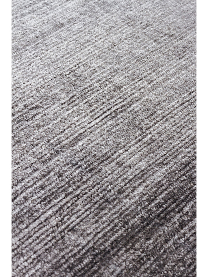 Mulberry Serisi %100 Rayon El Dokuma Parlak Modern Salon Oturma Odası Halı COAL - Carpetdocia