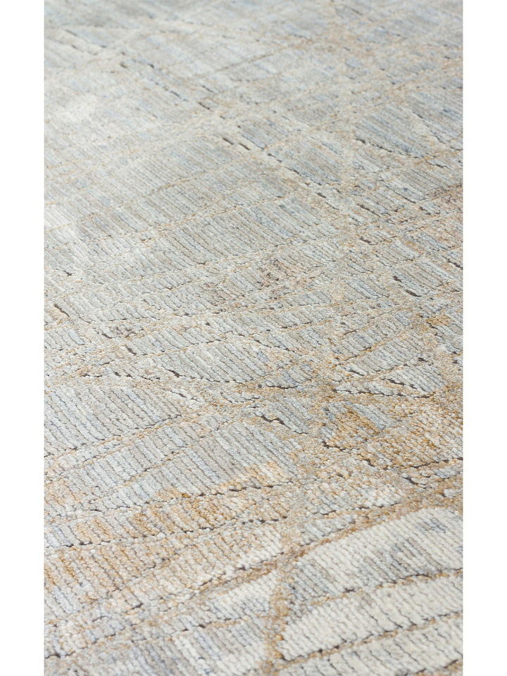 Mumbai Serisi Klasik Desenli Yüksek Kalite Sık Dokuma Parlak Salon Halısı 09 GREY GOLD - Carpetdocia