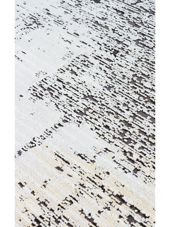 Mumbai Serisi Klasik Desenli Yüksek Kalite Sık Dokuma Parlak Salon Halısı 12 GREY GOLD - Carpetdocia