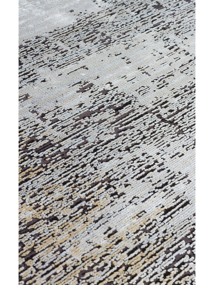 Mumbai Serisi Klasik Desenli Yüksek Kalite Sık Dokuma Parlak Salon Halısı 12 GREY GOLD - Carpetdocia