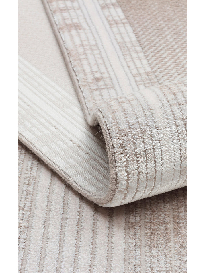 Mumbai Serisi Klasik Desenli Yüksek Kalite Sık Dokuma Parlak Salon Halısı 13 CREAM BEIGE - Carpetdocia