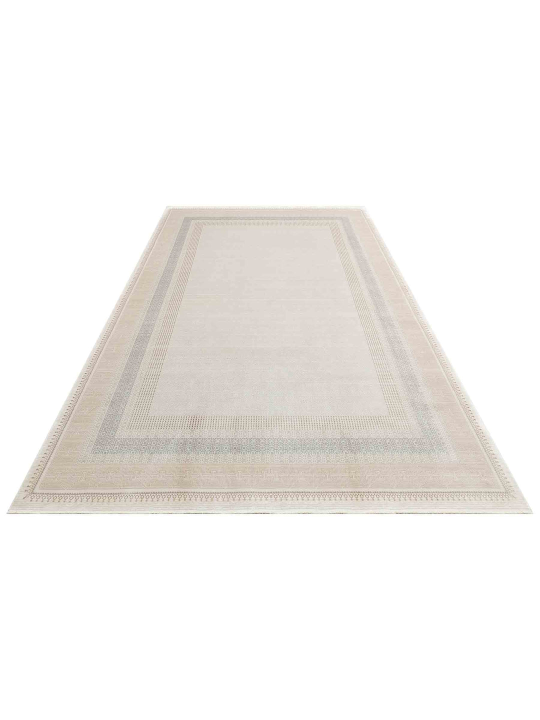 Mumbai Serisi Modern Desenli Yüksek Kalite Sık Dokuma Parlak Salon Halısı 07 CREAM GOLD - Carpetdocia