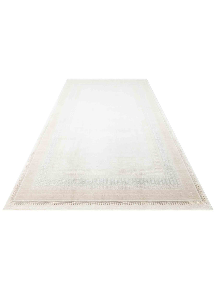 Mumbai Serisi Modern Desenli Yüksek Kalite Sık Dokuma Parlak Salon Halısı 07 CREAM GOLD - Carpetdocia