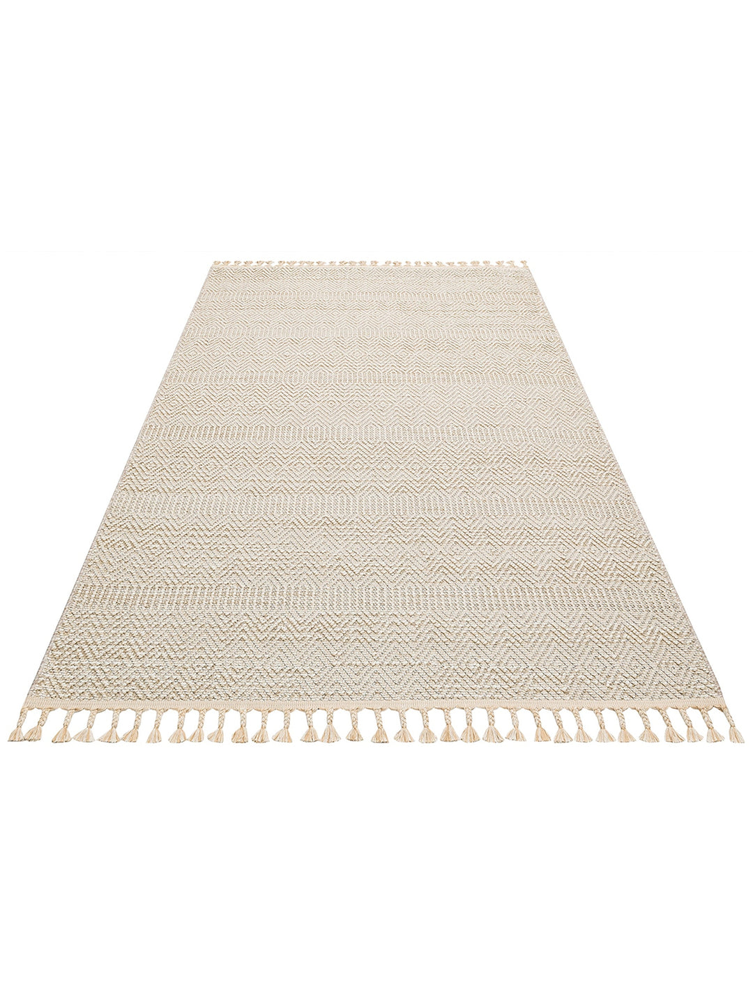 Ole Serisi Hasır Dokuma Oturma Odası Salon Koridor Antre Mutfak Modern İskandinav Halı 01 BEIGE - Carpetdocia