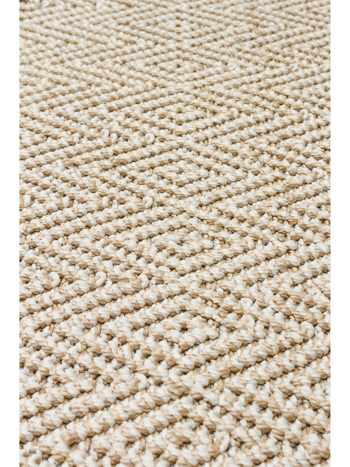 Ole Serisi Hasır Dokuma Oturma Odası Salon Koridor Antre Mutfak Modern İskandinav Halı 01 BEIGE - Carpetdocia