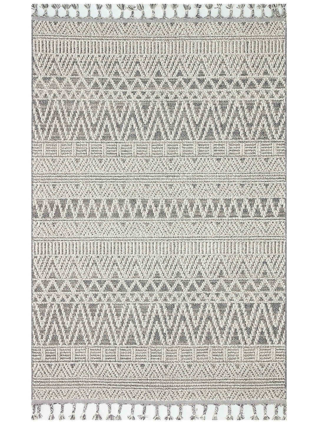 Ole Serisi Hasır Dokuma Oturma Odası Salon Koridor Antre Mutfak Modern İskandinav Halı 14 GREY - Carpetdocia