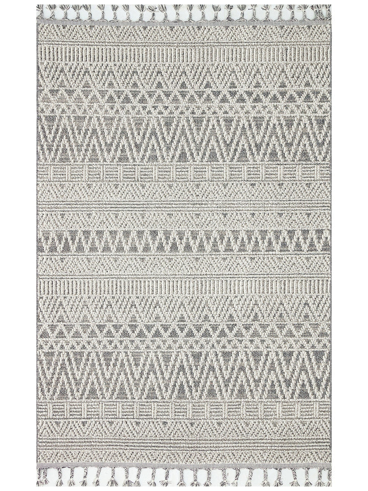 Ole Serisi Hasır Dokuma Oturma Odası Salon Koridor Antre Mutfak Modern İskandinav Halı 14 GREY - Carpetdocia