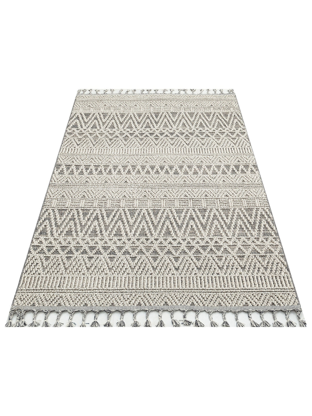 Ole Serisi Hasır Dokuma Oturma Odası Salon Koridor Antre Mutfak Modern İskandinav Halı 14 GREY - Carpetdocia