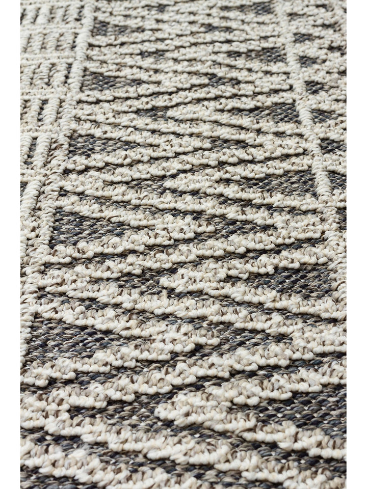 Ole Serisi Hasır Dokuma Oturma Odası Salon Koridor Antre Mutfak Modern İskandinav Halı 14 GREY - Carpetdocia